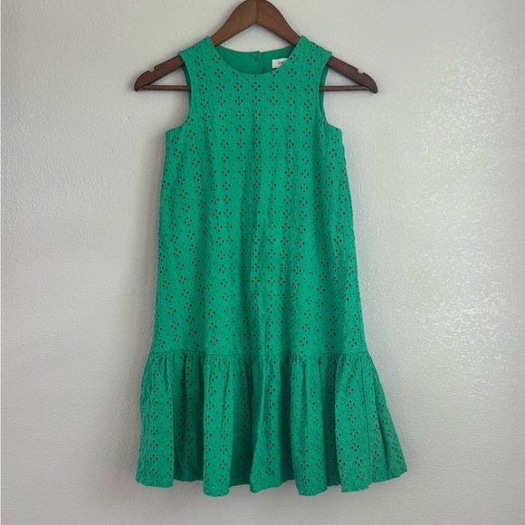 ON 34th Other - On 34th Girls Green Eyelet Lace Casual Summer Dress Size Medium (10-12y)